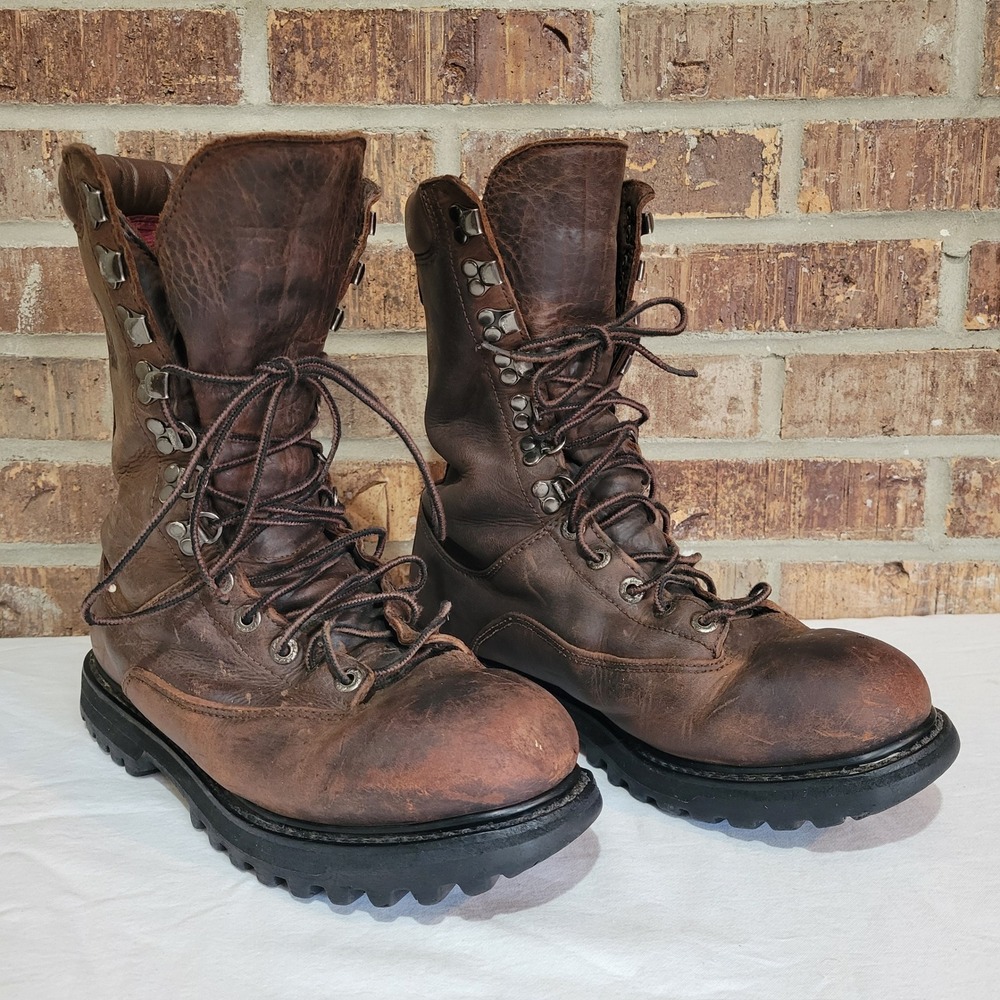 Wolverine Mens 9.5 D Brown Leather Gore-Tex Thinsulate Logger Boots 81505495